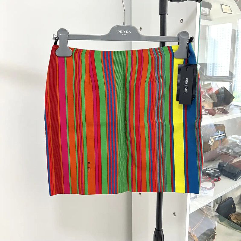 Versace Multicolor Summer Mini Skirt XS 0089