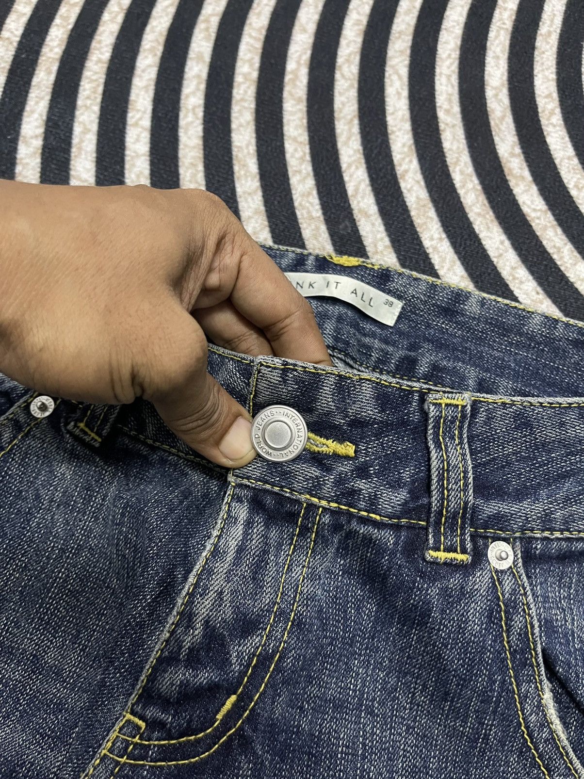 Japanese Brand 2000s LINK IT ALL FLARE JEANS IFSIXWASNINE STYLE Size US 29 - 7 Thumbnail