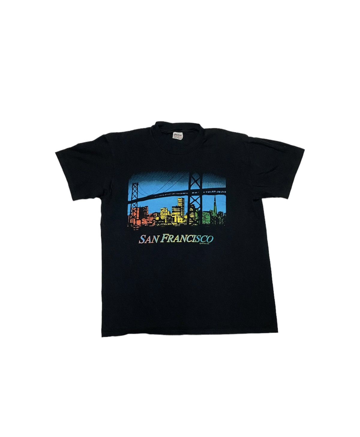 Vintage Vintage Crazy Rare 90’s San Francisco Art Skyline Tee L Size US L / EU 52-54 / 3 - 1 Thumbnail