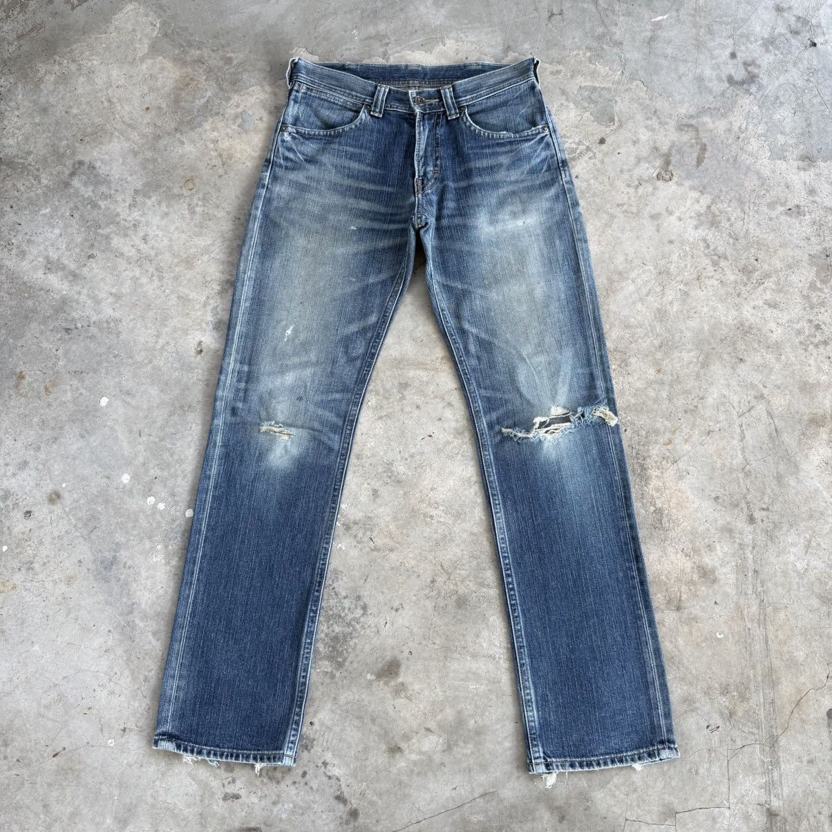 Wrangler W32x32.5 Vintage Wrangler Faded Ripped Denim Jean Pants Size US 32 / EU 48 - 2 Thumbnail