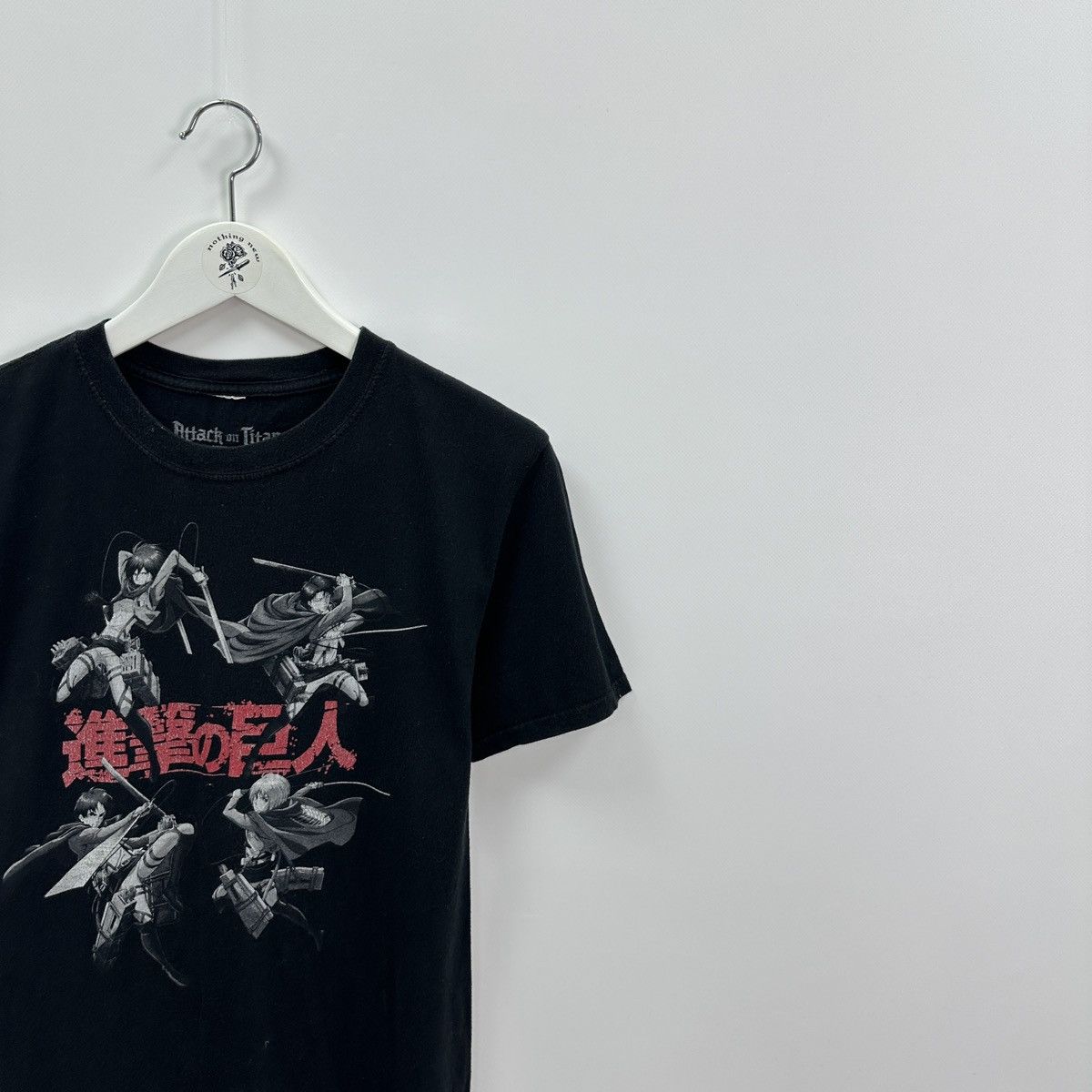 Anime Attack on Titan Season 1 promo tee Mikasa Levi Akkerman y2k Size US M / EU 48-50 / 2 - 2 Thumbnail