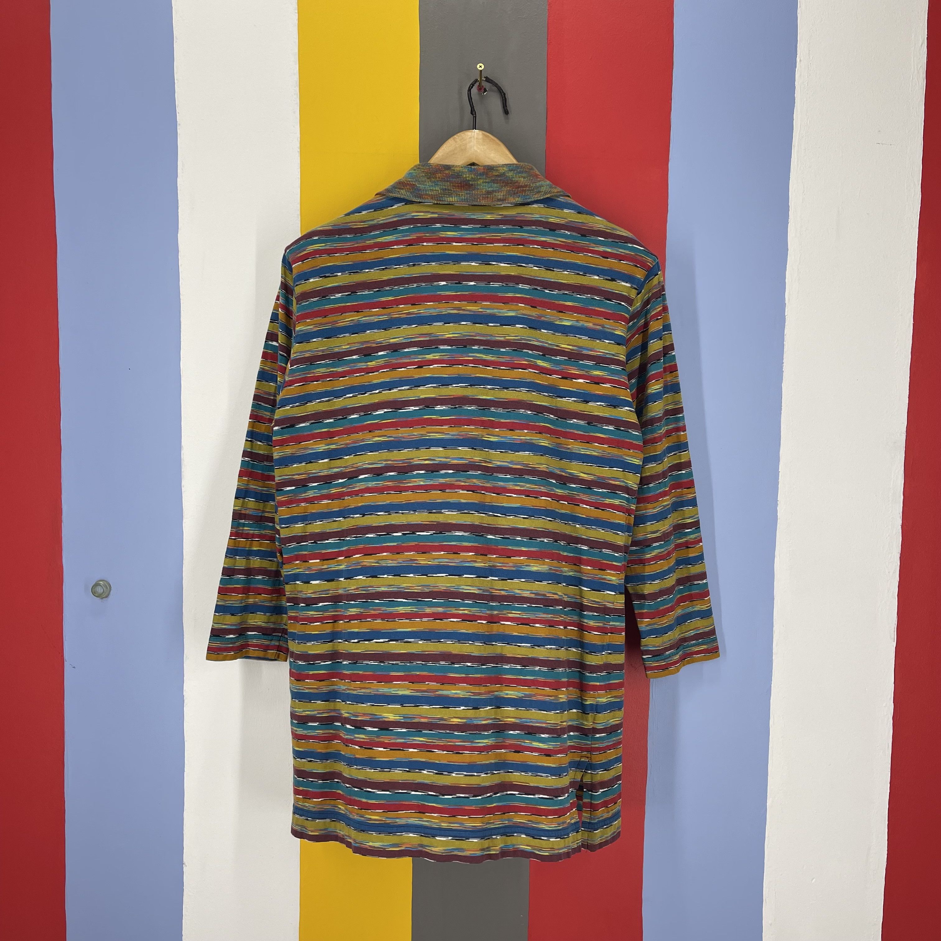 Missoni Vintage MISSONI INTIMO 1/3 Sleeve Polo T Shirt #1763/07 Size US M / EU 48-50 / 2 - 8 Thumbnail