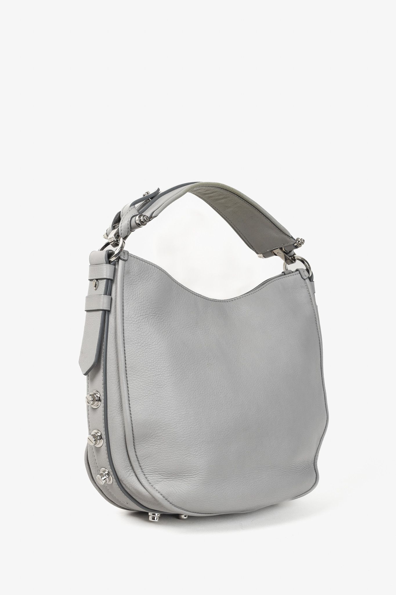 Givenchy Givenchy Obsedia Pearl Grey Leather Studded Small Hobo Bag Size ONE SIZE - 2 Thumbnail