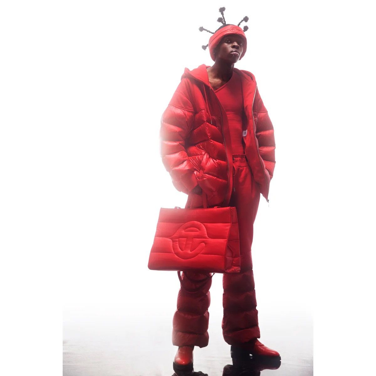 Moose Knuckles × Telfar MEDIUM PUFF SHOPPER (RED) Size ONE SIZE - 4 Thumbnail
