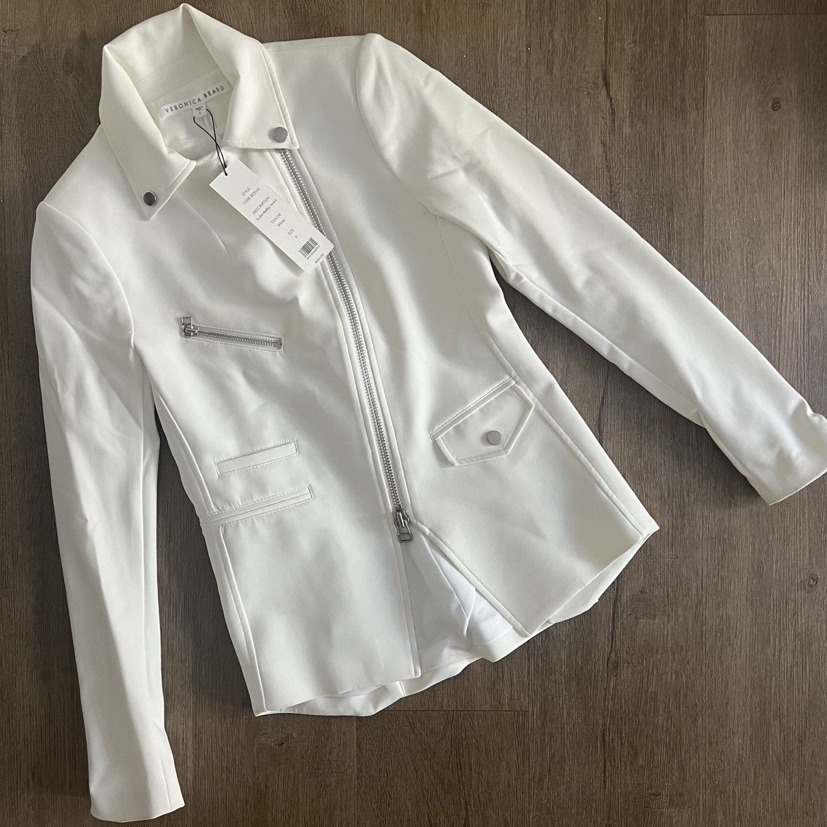 Veronica Beard NWT Veronica Beard Scuba Hadley Jacket Biker Size XS / US 0-2 / IT 36-38 - 3 Thumbnail