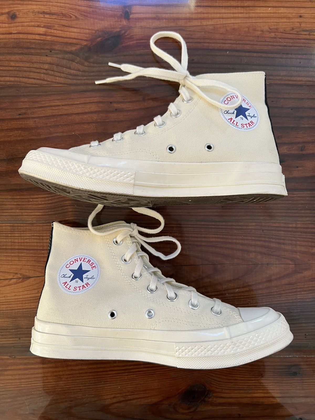Comme des Garcons PLAY × Converse Chuck Taylor ‘70 High - CdG Play Heart hi-top sneakers Size US 8 / IT 38 - 3 Thumbnail