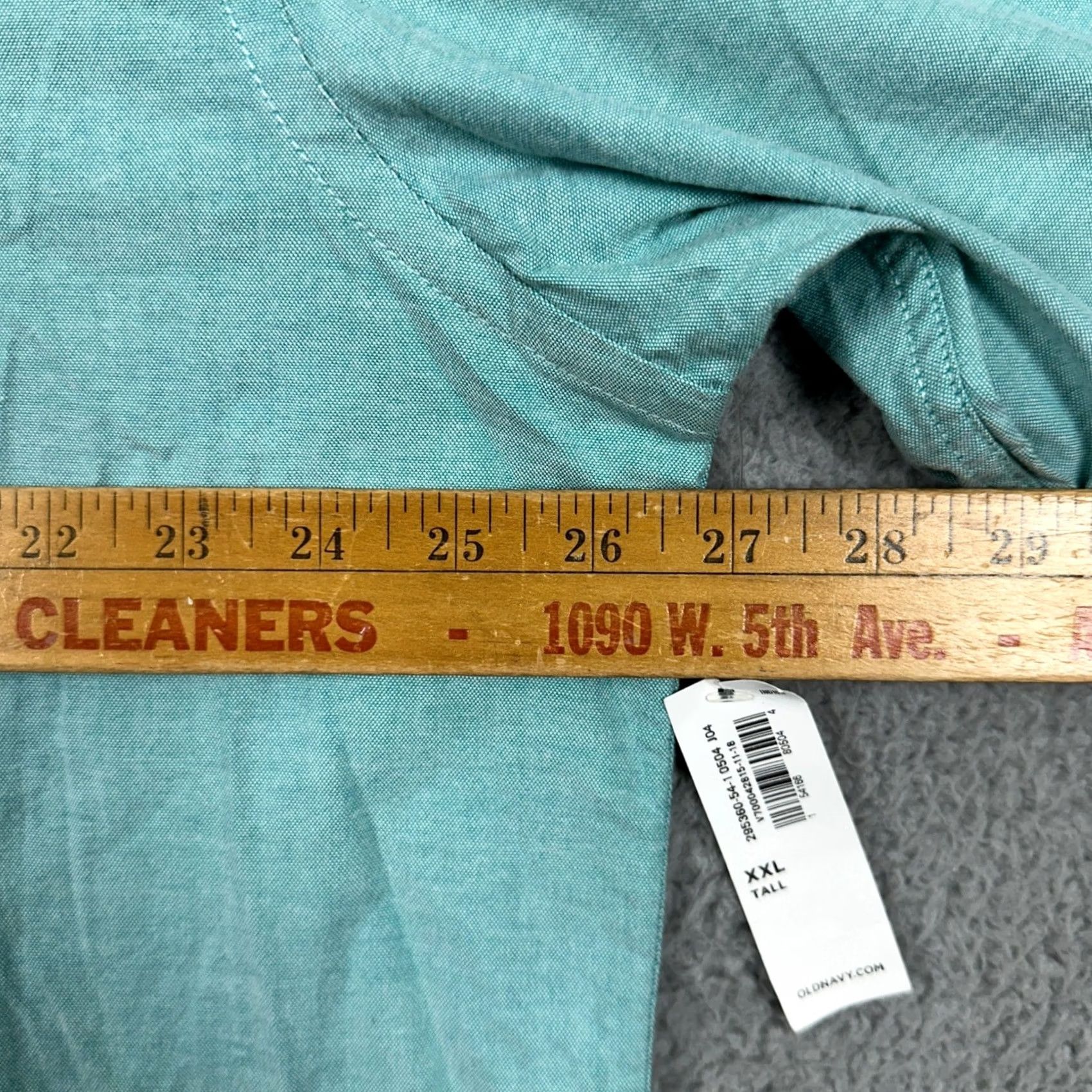 Old Navy Old Navy Mens 2XLT Tall Shirt Button-Up Aqua Everyday Slim Fit Built-In Flex NEW Shirt Long Sleeve Casual Workwear Mens Size US XXL / EU 58 / 5 - 7 Thumbnail