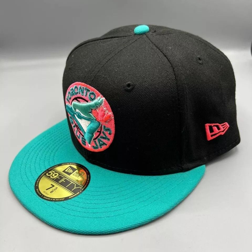 New Era Toronto Blue Jays Hat Men 7 5/8 59Fifty New Era Fitted Cap Size ONE SIZE - 7 Thumbnail