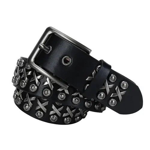 Leather × Vintage Punk Rock Studded Rivet Belts Size ONE SIZE - 2 Thumbnail