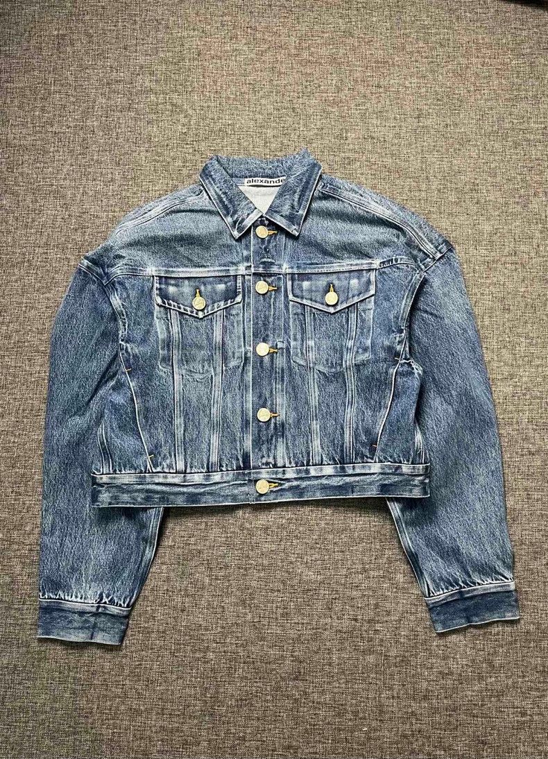 Alexander Wang Alexander Wang Women's Denim Biker Jacket Size S / US 4 / IT 40 - 1 Thumbnail