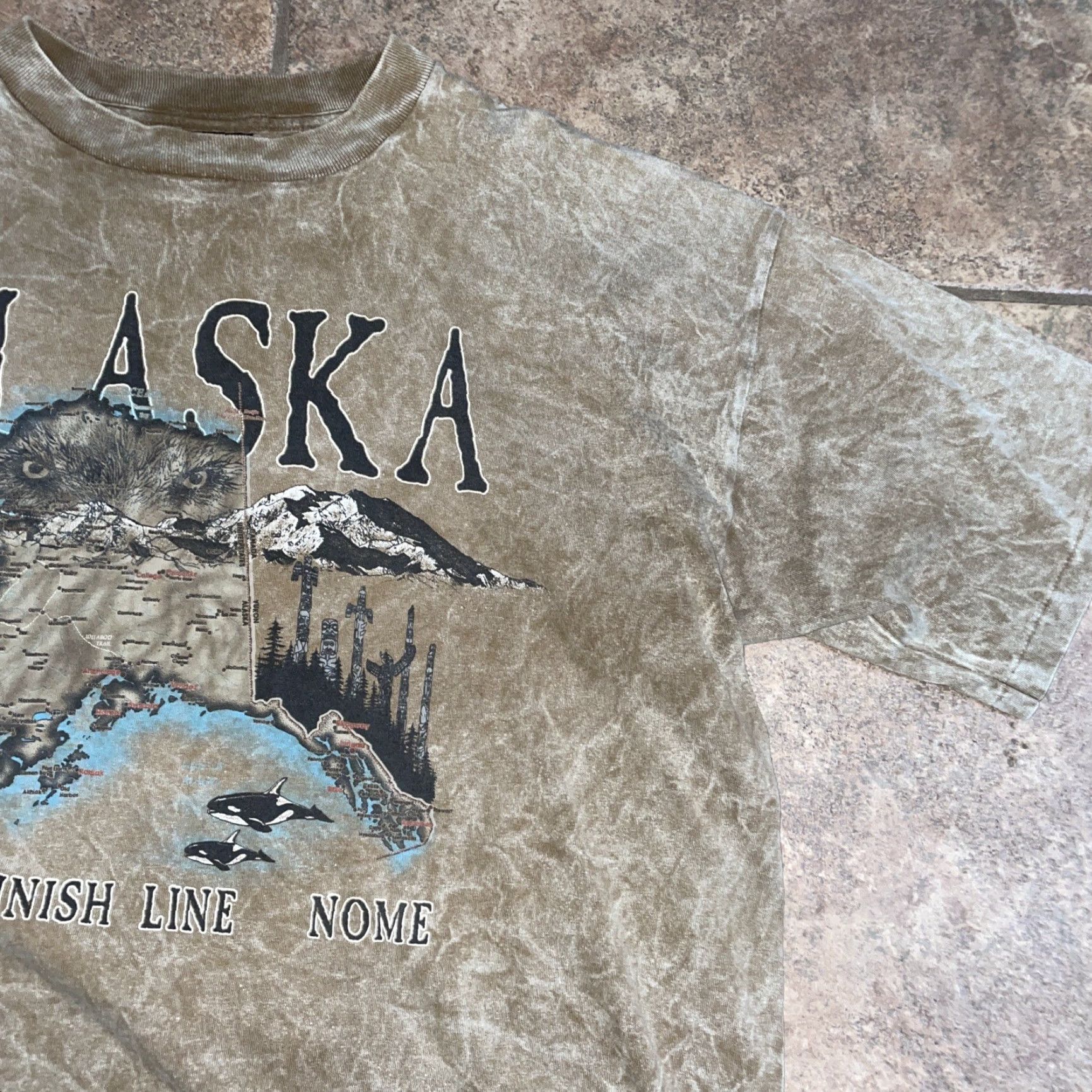 Vintage VINTAGE Prairie Mountain T-Shirt Mens Size L Adult Brown 100% Cotton Alaska Graphic Tee Men Size US L / EU 52-54 / 3 - 2 Thumbnail