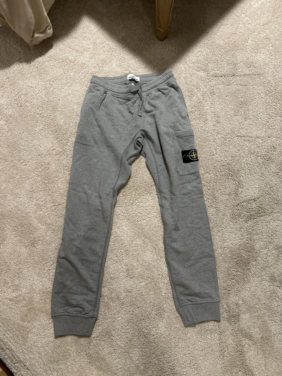 image of Stone Island Jogger Sweatpants in Grey, Men's (Size 32)