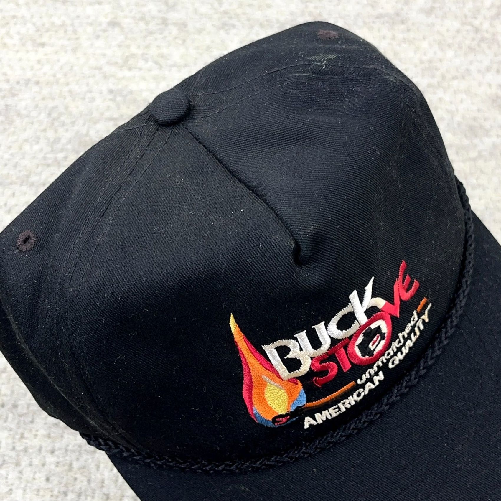 Vintage VINTAGE Buck Stove Trucker Hat Cap Snapback Made In USA 80s 90s Rope American Mens Size ONE SIZE - 4 Thumbnail