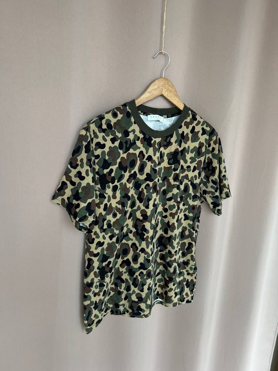 Sandro Sandro Paris Camo Crew Neck Short Sleeve T-Shirt Size M Size US M / EU 48-50 / 2 - 5 Thumbnail