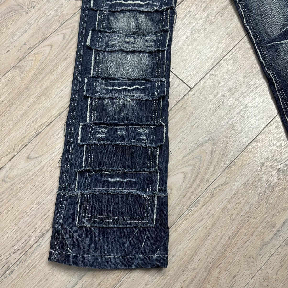 If Six Was Nine Y2K Opium Japanese Style Patchwork Semantic Kosmo Lupo Jeans Size US 32 / EU 48 - 7 Thumbnail