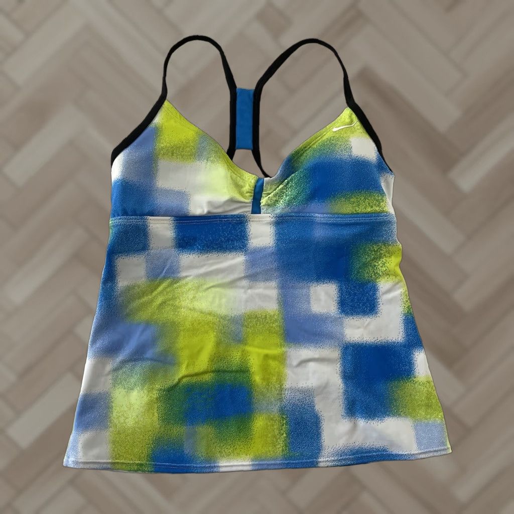 Nike Nike Racer Back Padded Swimsuit Top Women's 8 Blue Green Nike Racer Back Top Womens 8 Blue Green Size M / US 6-8 / IT 42-44 - 1 Thumbnail