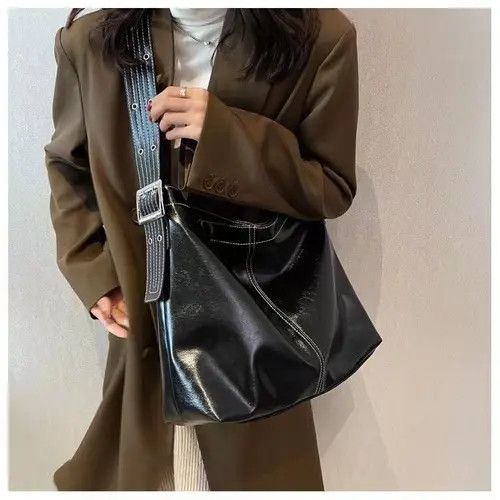 Japanese Brand × Leather Black pu leather shoulder bag Size ONE SIZE - 2 Thumbnail