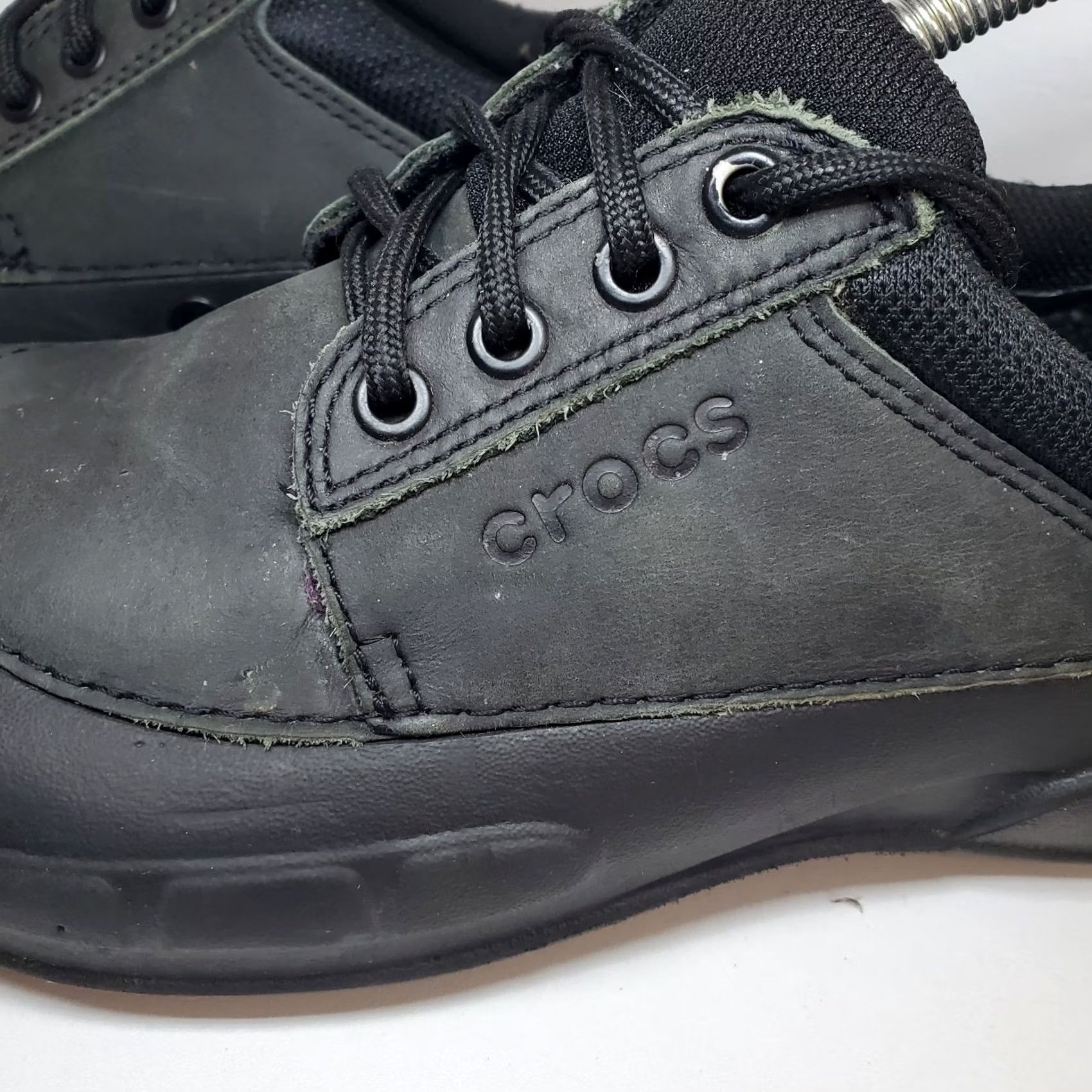 Crocs Crocs Velocity Shoes Mens 7 Womens 9 Dark Green Leather Top Lace Up Unisex Size M / US 6-8 / IT 42-44 - 6 Thumbnail