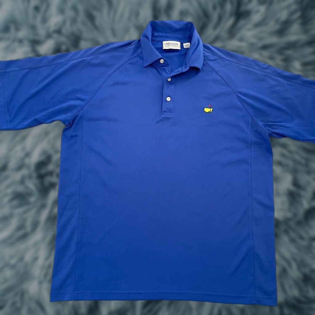 Vintage VINTAGE Masters Performance Shirt Adult Large Blue Polo Golf Augusta Logo Mens L Size US L / EU 52-54 / 3 - 1 Thumbnail