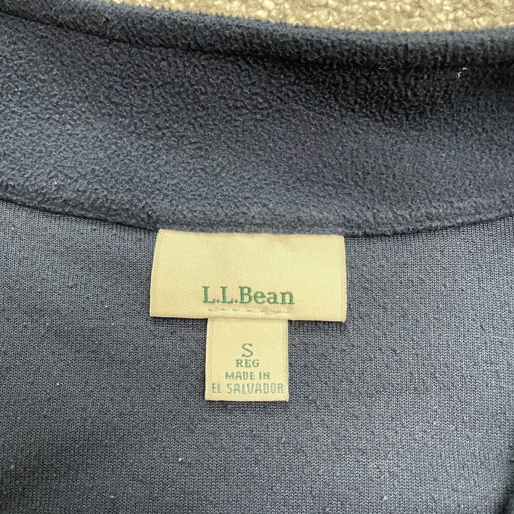 Vintage L.L. Bean Jacket Mens Small Navy Blue Full Zip Fleece Pocket Casual Outdoor Hike Size S / US 4 / IT 40 - 6 Thumbnail