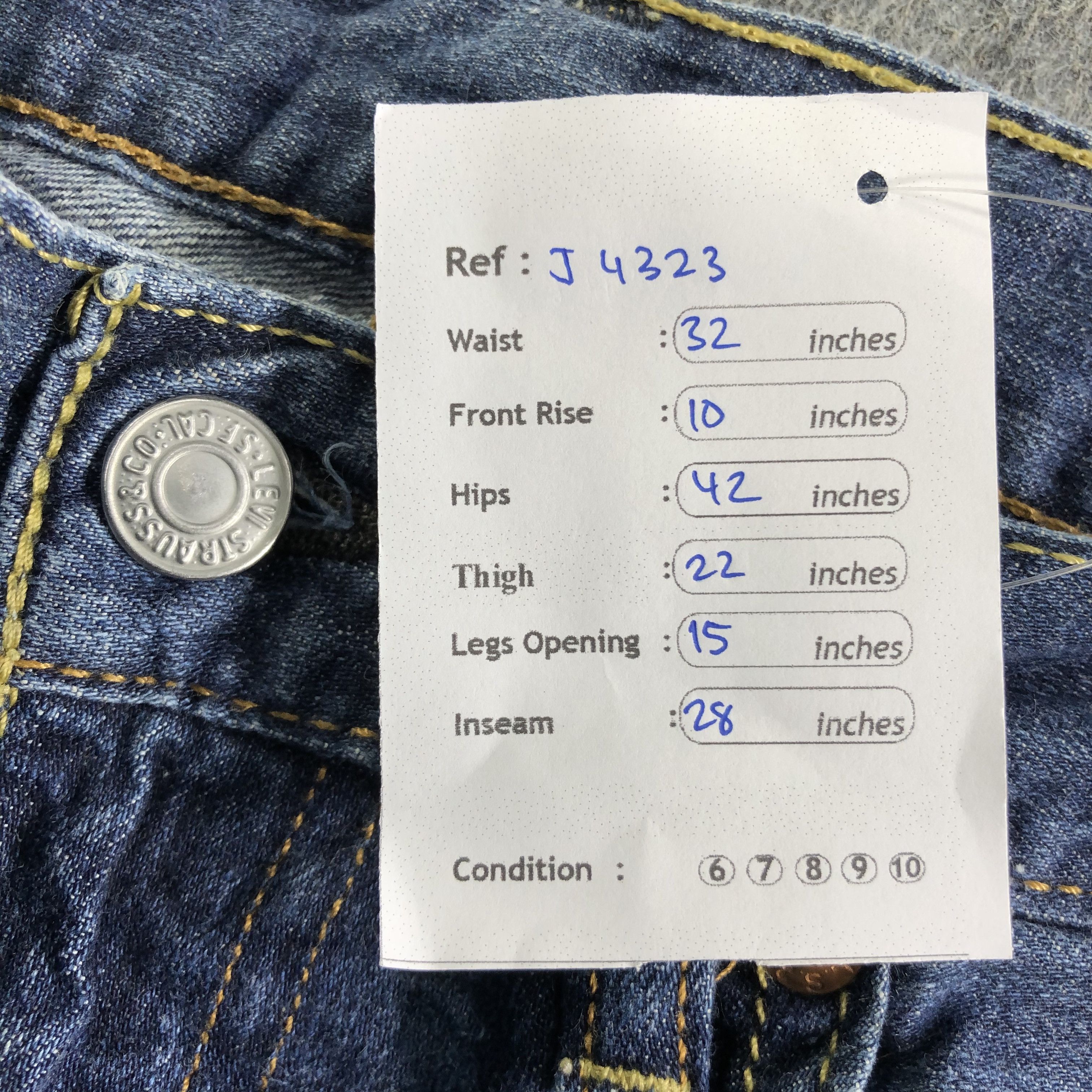 Levi's Vintage Blue Wash Levis 514 Jeans-J4323 Size US 32 / EU 48 - 11 Thumbnail