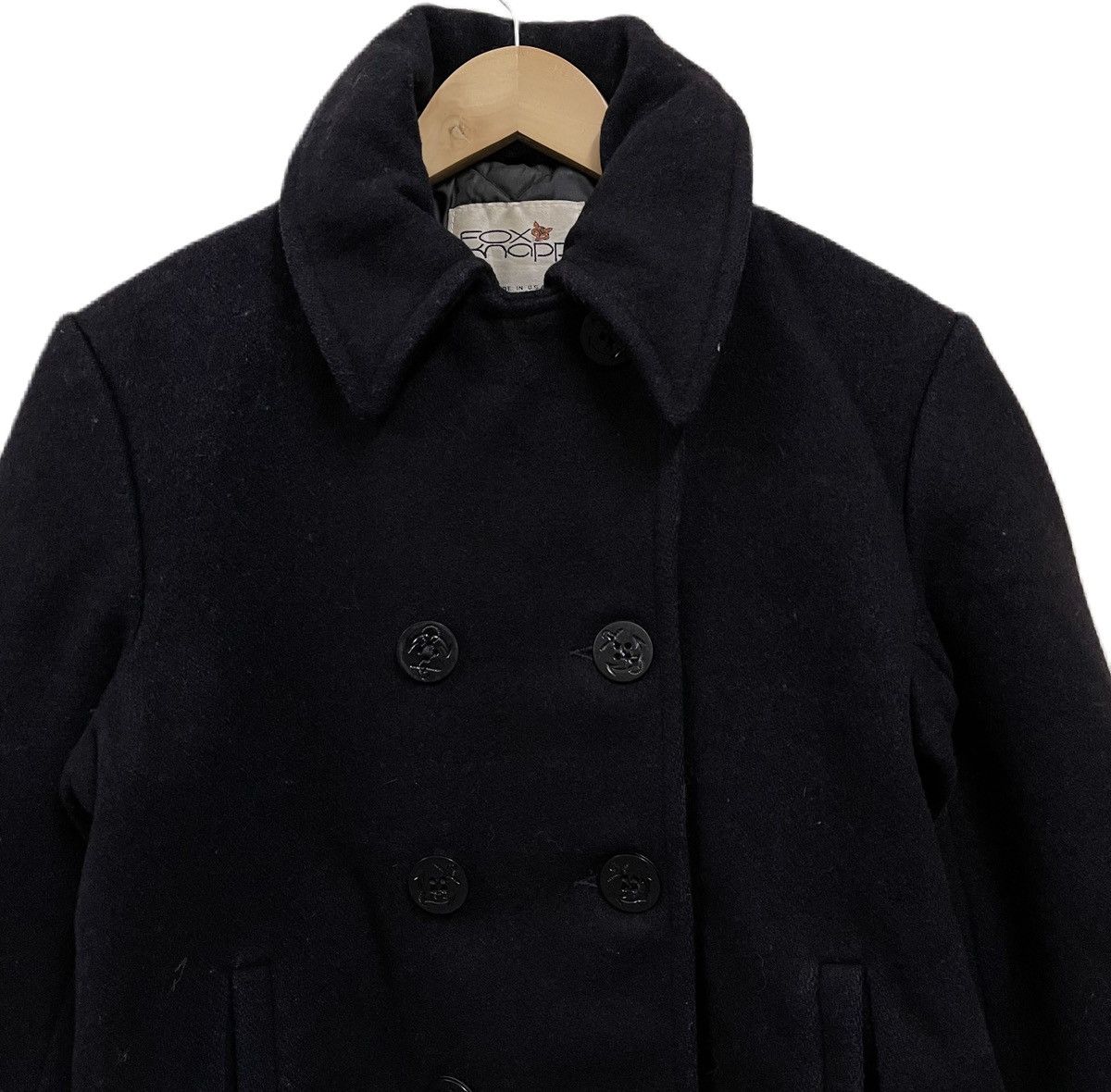 Vintage Vintage Fox Knapp Navy Wool Pea Coat Jacket Size US M / EU 48-50 / 2 - 3 Thumbnail