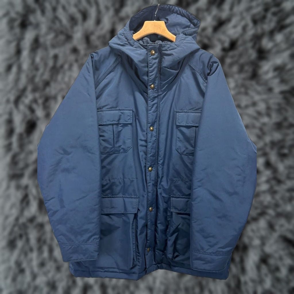 Vintage VINTAGE Woolrich Parka Jacket BLUE Insulated Hooded USA Made Mens XL Parka Coat Regular Fit Winter Outerwear Size US XL / EU 56 / 4 - 1 Thumbnail