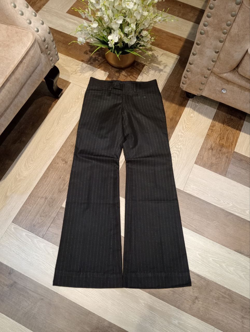 Tornado Mart TORNADO MART JAPAN FLARED BLACK STRIPES PANTS Size US 29 - 1 Thumbnail