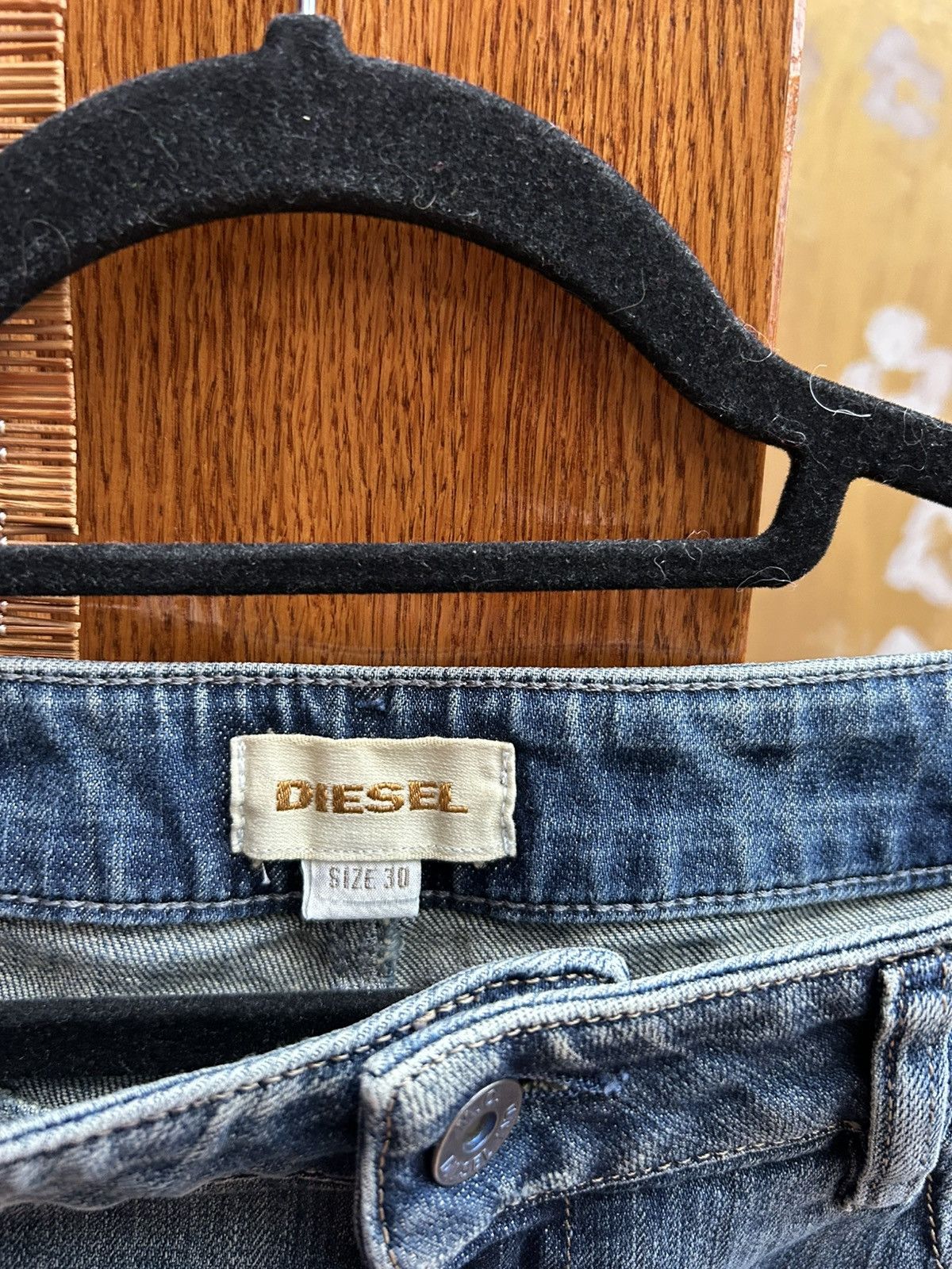 Diesel Vintage Y2K Diesel Denim Washed Distressed Faded Mini Skirt Size 30" / US 8 / IT 44 - 5 Thumbnail