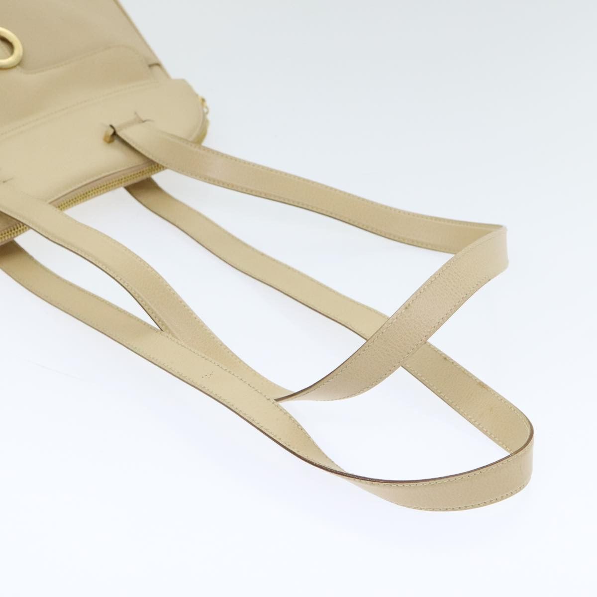 Salvatore Ferragamo Salvatore Ferragamo Gancini Shoulder Bag Leather Beige Gold Size ONE SIZE - 7 Thumbnail