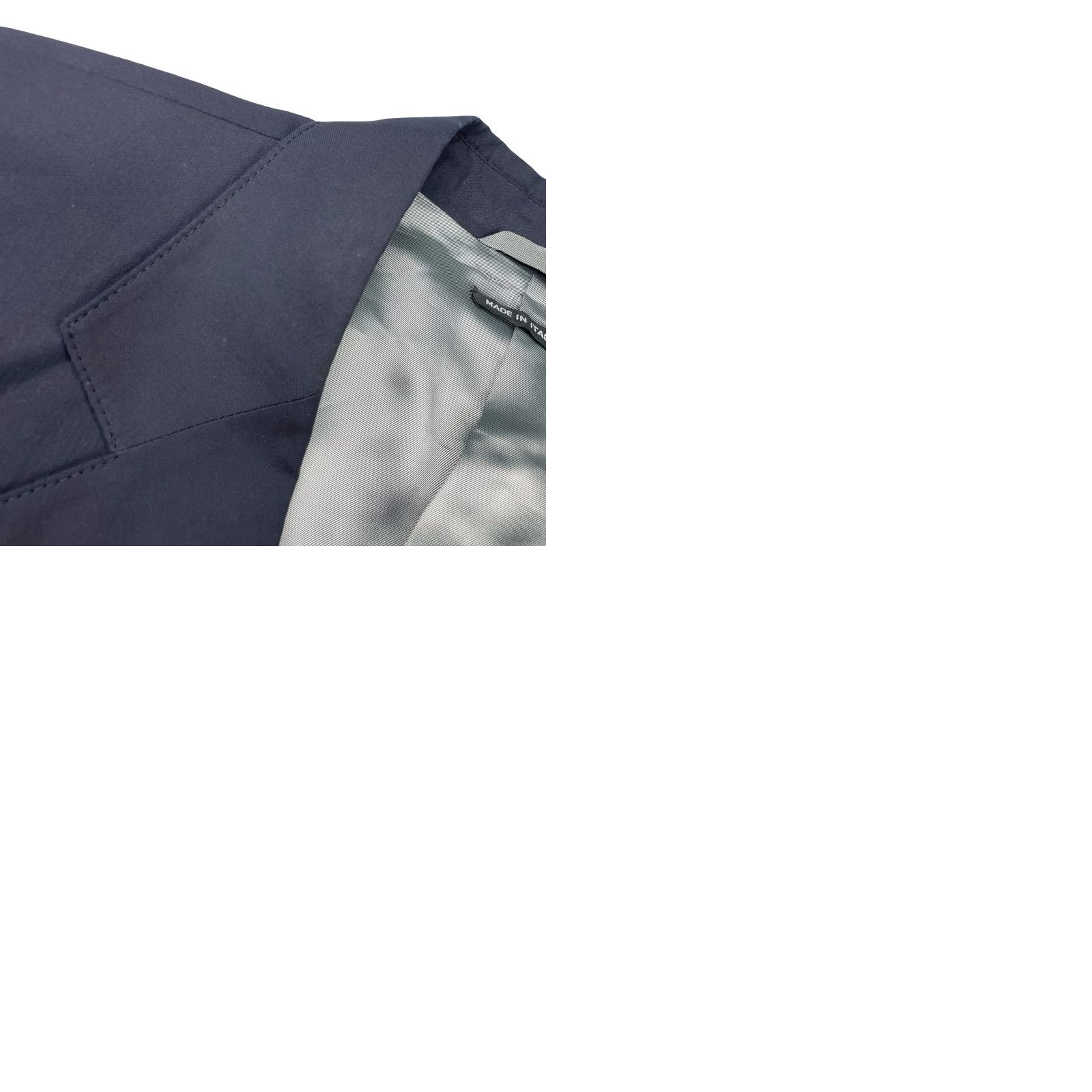 Giorgio Armani Giorgio Armani Black Label Blazer Navy Slim Fit 2-Button Cotton/Silk 46R Regular Men Ventless Italy Notch Buttoned 46 US Size 46R - 10 Thumbnail