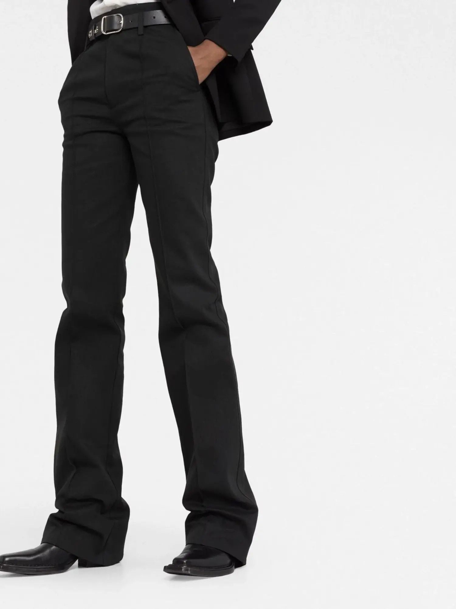 Saint Laurent Paris o1b1hav111224 High Waisted Jeans In Denim in Black Size 25" / US 0 / IT 36 - 6 Thumbnail