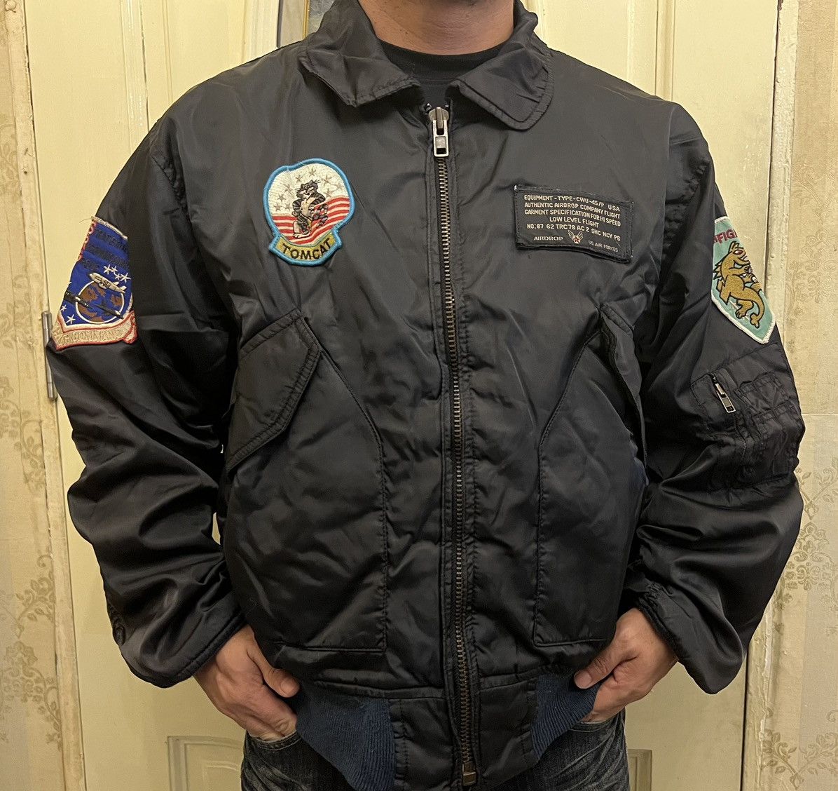 Vintage Vintage TOM CAT Bomber Flight Jacket Size US L / EU 52-54 / 3 - 9 Thumbnail