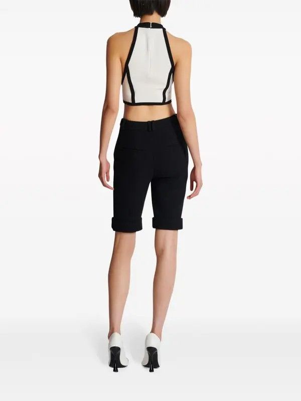 Balmain o1s1wg110825 High Rise Cycling Shorts in Black Size 28" / US 6 / IT 42 - 4 Thumbnail