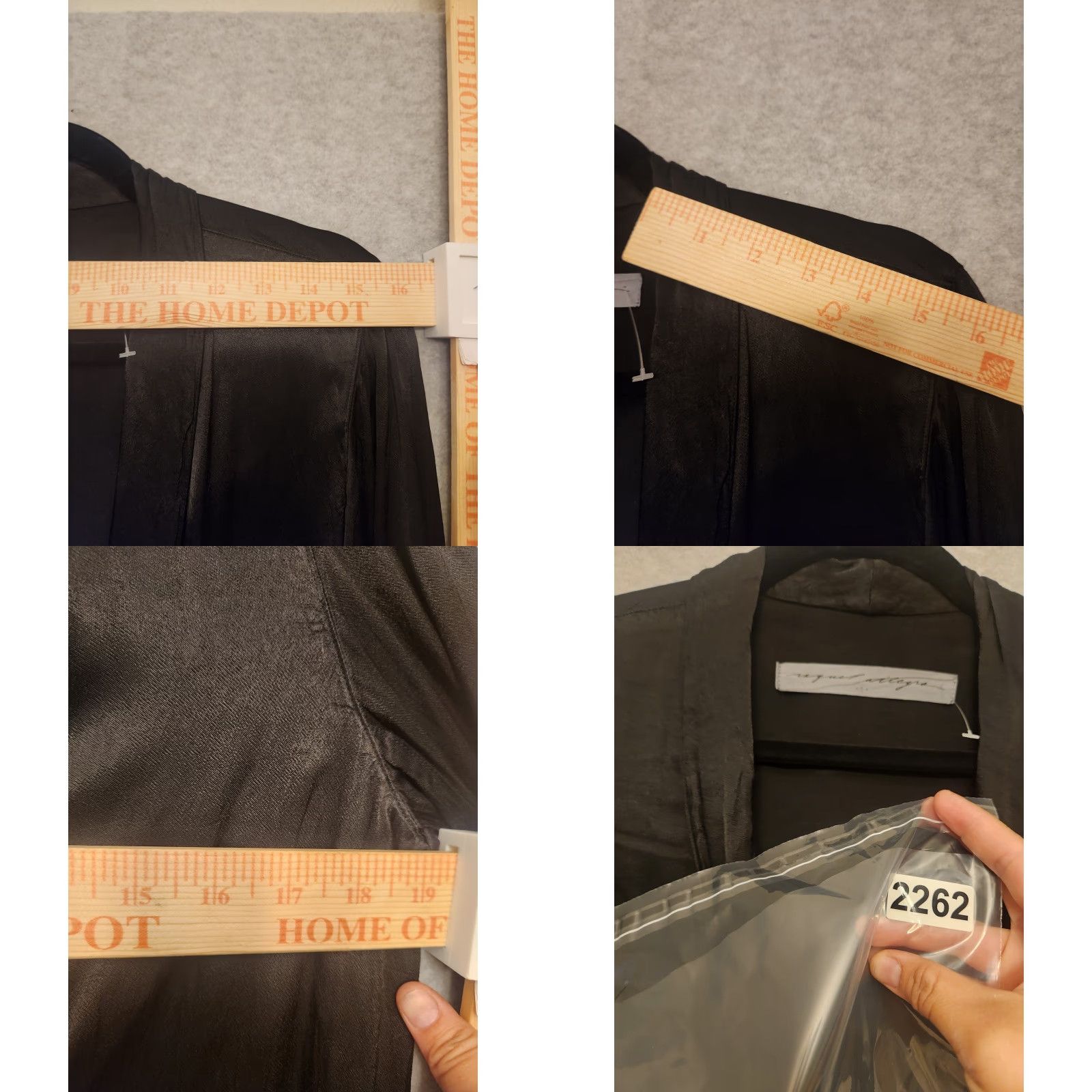 Vintage Raquel Allegra Blazer Women Medium Single Button Ruched Minimalist Shiny Black Blazer Women M Black Formal Workwear OPTIONS: None Size M / US 6-8 / IT 42-44 - 9 Thumbnail
