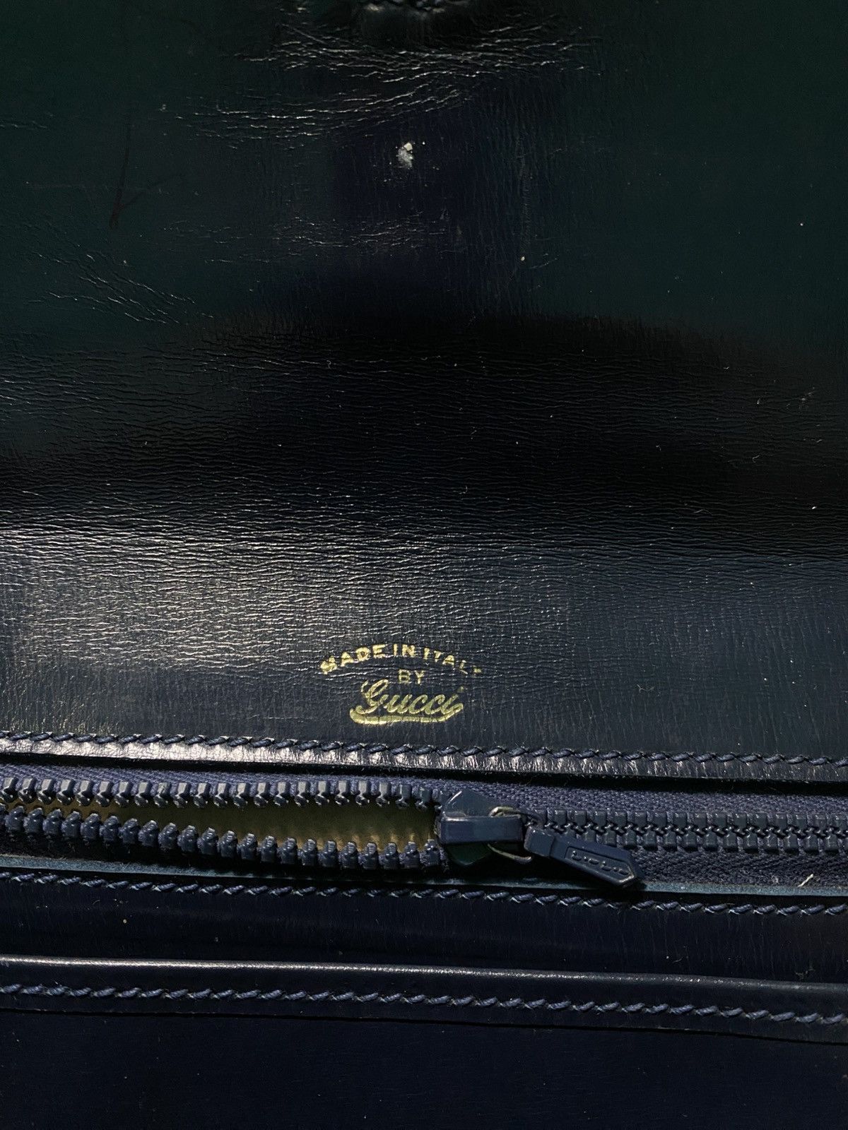 Gucci × Vintage Vintage Gucci 80's Clutch Bag Genuine Leather Size 26 - 8 Thumbnail