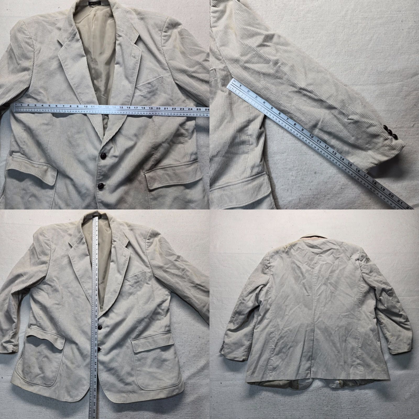 LLOYD VINTAGE Alexander Lloyd Jacket Adult 54 Regular Beige Double Breasted Reefer Coat Mens Size US L / EU 52-54 / 3 - 8 Thumbnail