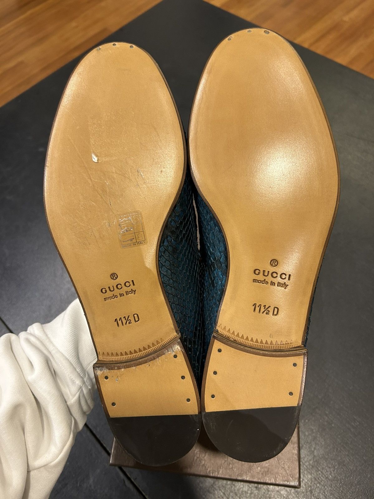 Gucci Gucci Horsebit Snakeskin Loafers - Blue Size US 11.5 / EU 44-45 - 5 Thumbnail