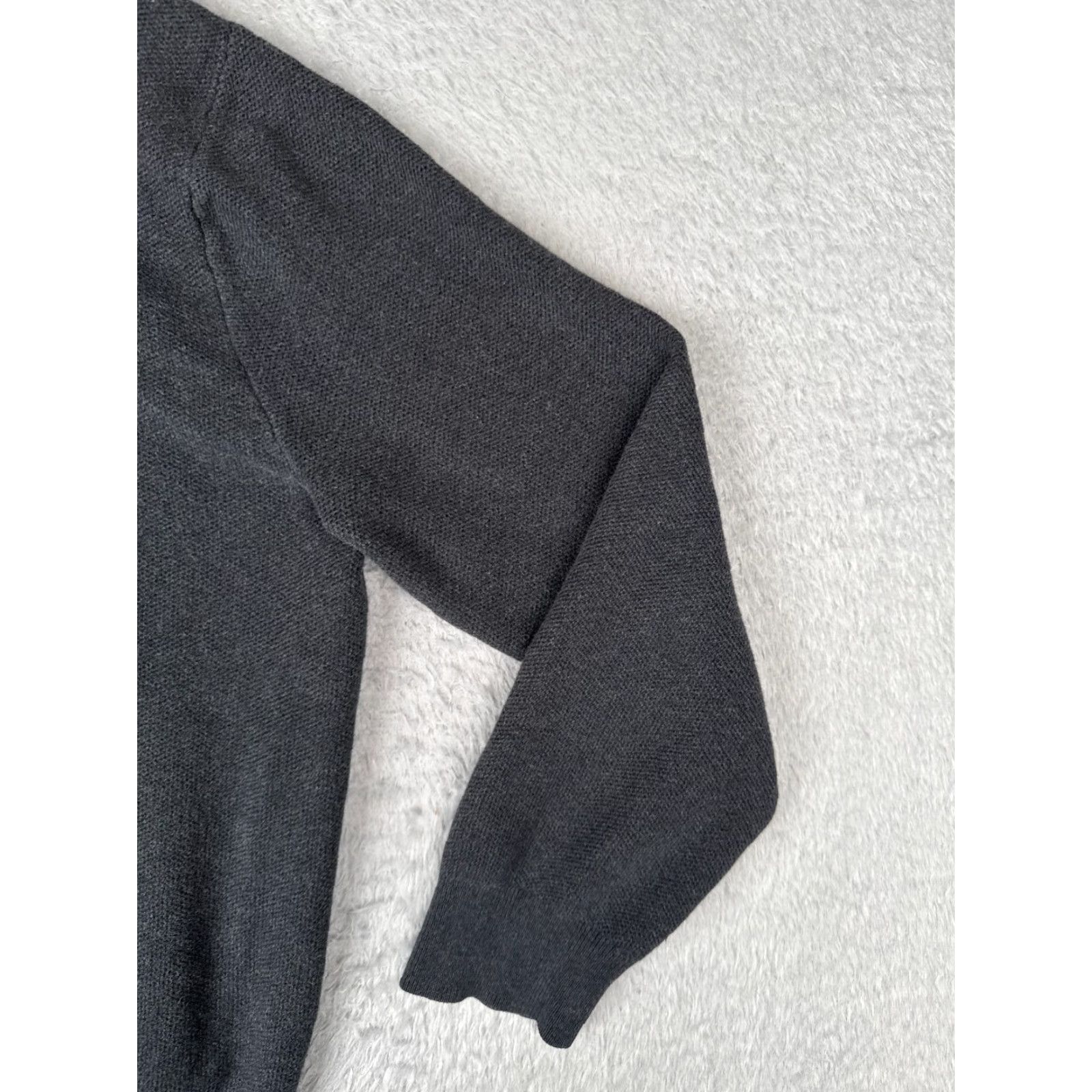Polo Ralph Lauren Polo Ralph Lauren Sweater Men XL Gray 1/4 Zip Mock Neck Cotton Blend Logo Embroidered Pullover Casual Business Winter Fall Spring All Seasons Mens Size US XL / EU 56 / 4 - 2 Thumbnail