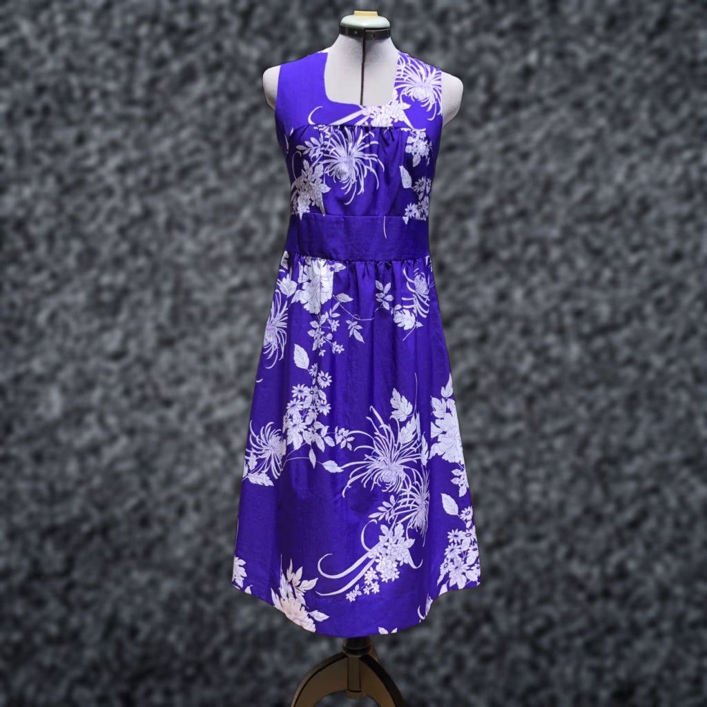 Vintage VINTAGE Paradise Hawaii Purple Floral Dress Casual Sleeveless 60s A-Line Women’s Size S Size S / US 4 / IT 40 - 1 Thumbnail