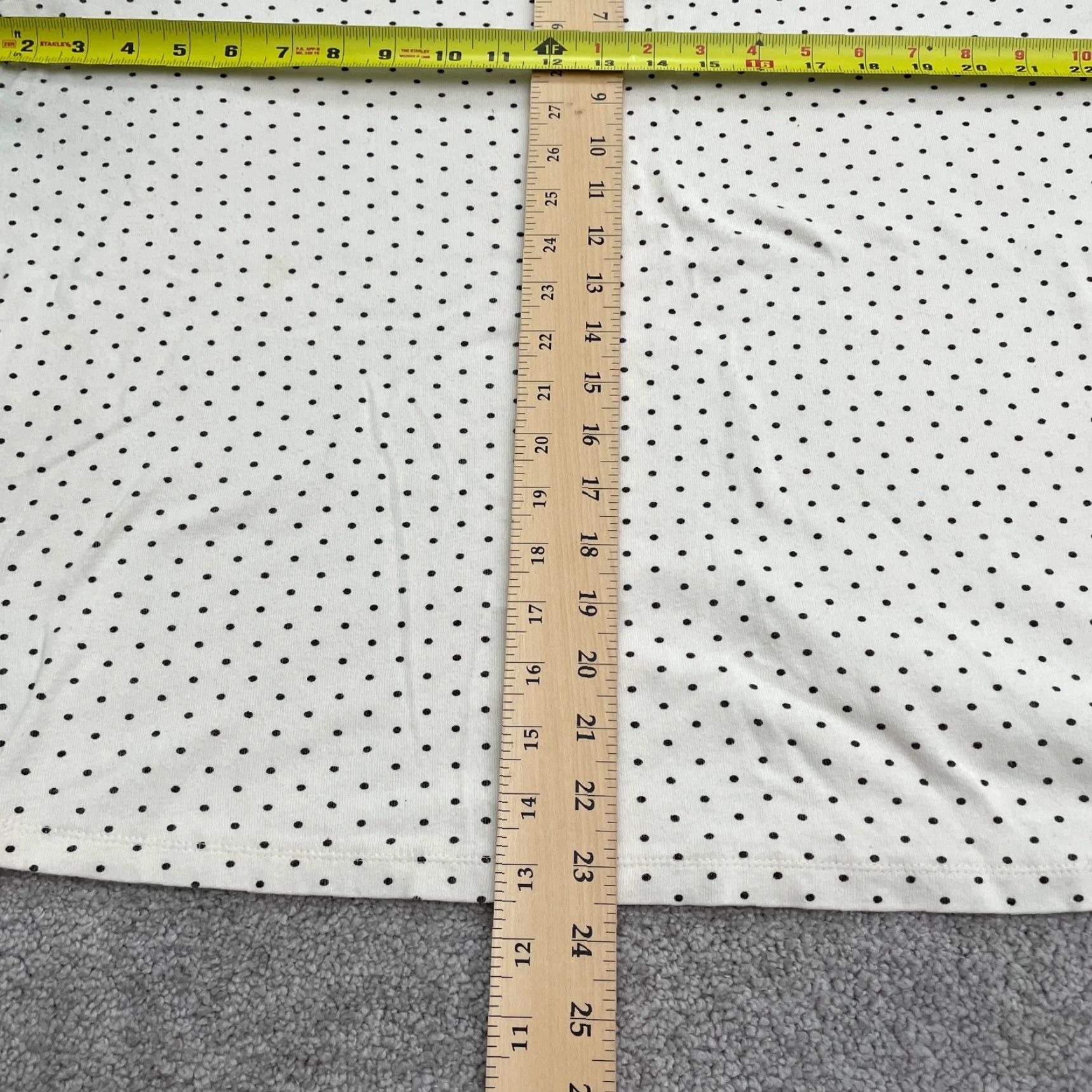 Vintage White Stag Plus Size Polka Dot Shirt Womens 3XL Short Sleeve Crew Neck Casual Top White Size XXL / US 16-18 / IT 52-54 - 7 Thumbnail