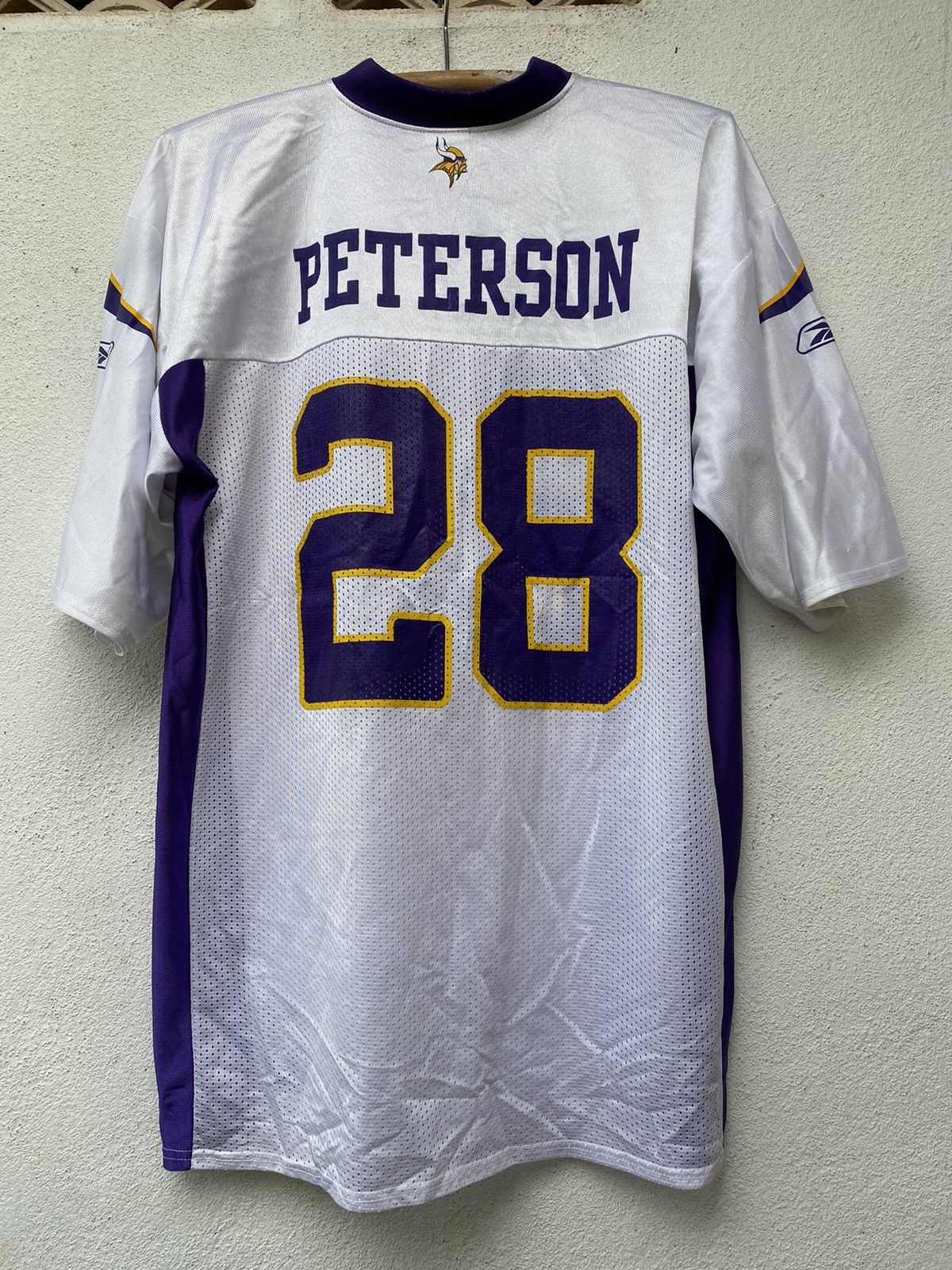 NFL × Reebok Adrian Peterson 28 Minnesota Vikings Football Jersey White Size US L / EU 52-54 / 3 - 6 Thumbnail