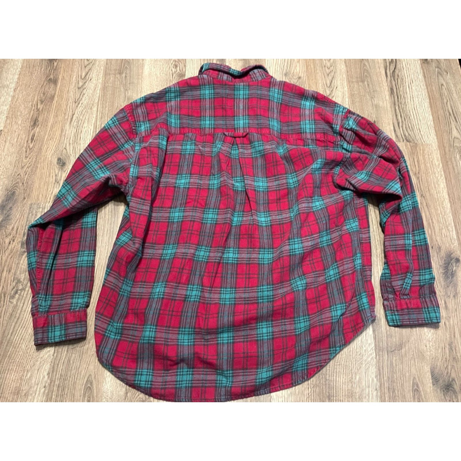 Vintage Woolrich Shirt Men XL Green Red Plaid Button Up Flannel Long Sleeve Size XL / US 12-14 / IT 48-50 - 2 Thumbnail