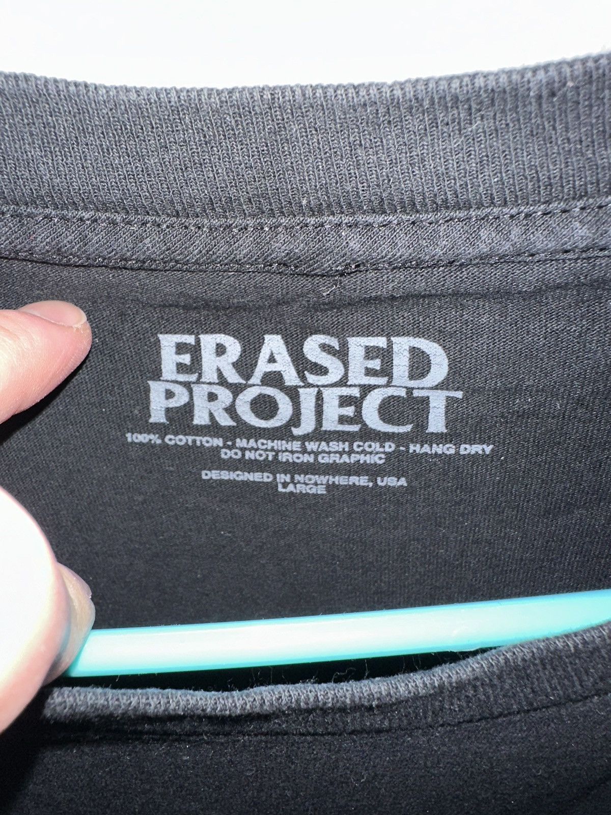 Erased Project Erased Project - Embroidered Logo Tshirt - Black - Large Size US L / EU 52-54 / 3 - 2 Thumbnail