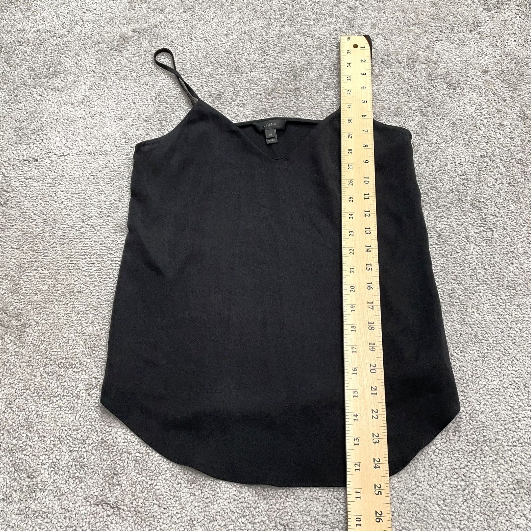 J.Crew J.Crew Camisole Tank Top 00 Black V-Neck Spaghetti Adjustable Strap Casual Women Size XXS / US 00 / IT 34 - 7 Thumbnail
