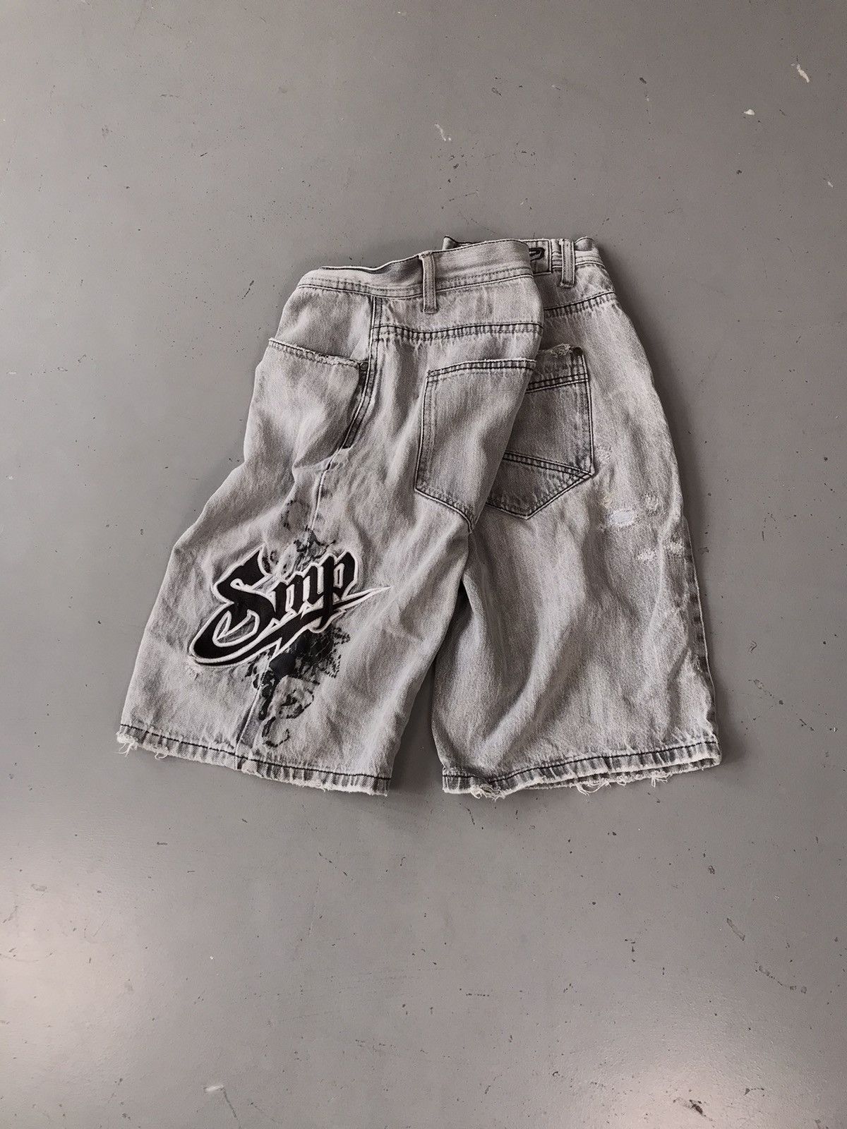 Designer Vintage SMP Embroidery Denim Jorts Size US 34 / EU 50 - 1 Thumbnail