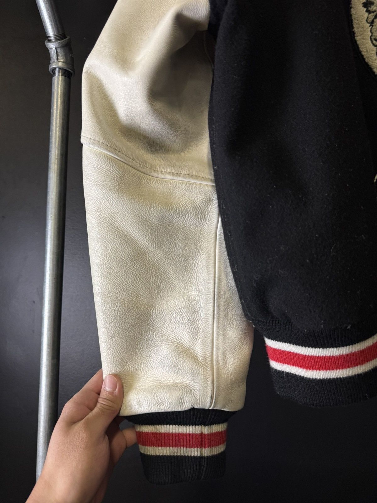 DENIM TEARS × Our Legacy × Stussy Stussy Denim Tears Varsity Jacket Size US L / EU 52-54 / 3 - 7 Thumbnail