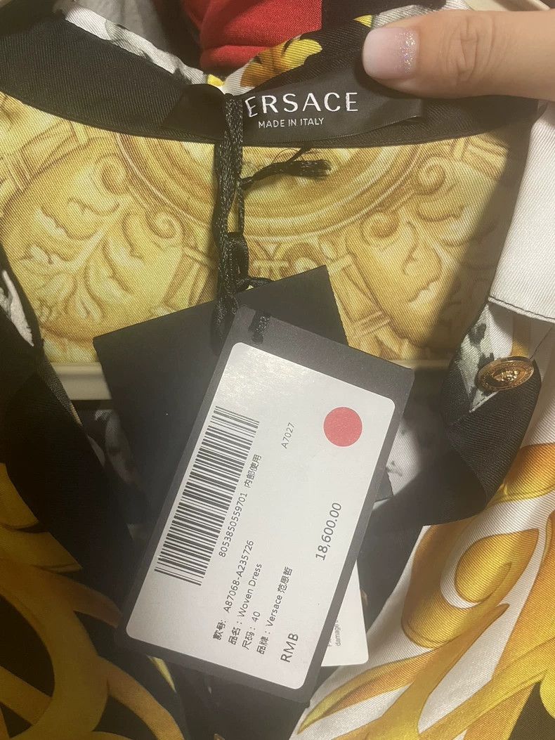 Versace Versace Mulberry silk dress Size M / US 6-8 / IT 42-44 - 7 Thumbnail