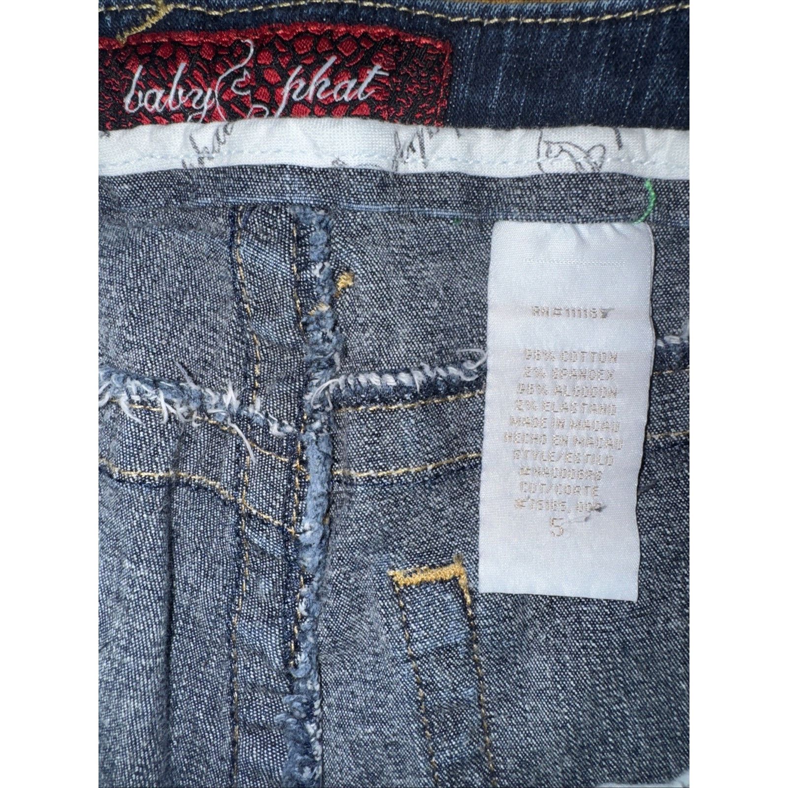 Vintage Baby Phat Flared Jeans Women’s 5 26x34 Blue Low Rise Denim Size 26" / US 2 / IT 38 - 5 Thumbnail
