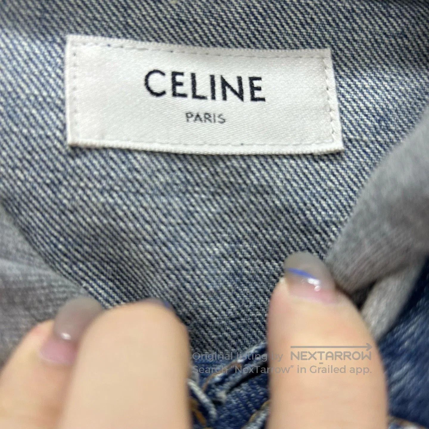 Celine celine logo denim jacket with hoodie. Size XL / US 12-14 / IT 48-50 - 3 Thumbnail